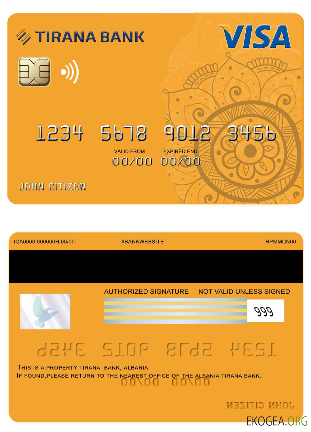 Carte visa bancaire Albanie Tirana
